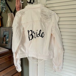 Handpainted Bride denim jacket